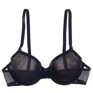 CUUP The Demi Mesh Bra in Black 32D